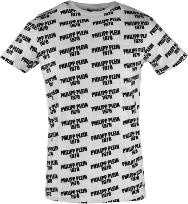 Philipp Plein Heren T-shirt uit de Lente Zomer Collectie Wit Heren