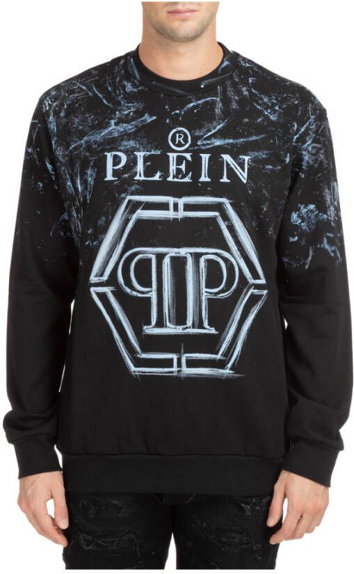 Philipp Plein Hexagon LS Sweatshirt Zwart Heren