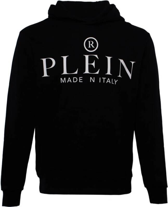 Philipp Plein Logo-print katoenen hoodie Black Heren