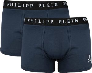 Philipp Plein Hoogwaardige katoenen boxershorts voor heren (2-pack) Blauw Heren