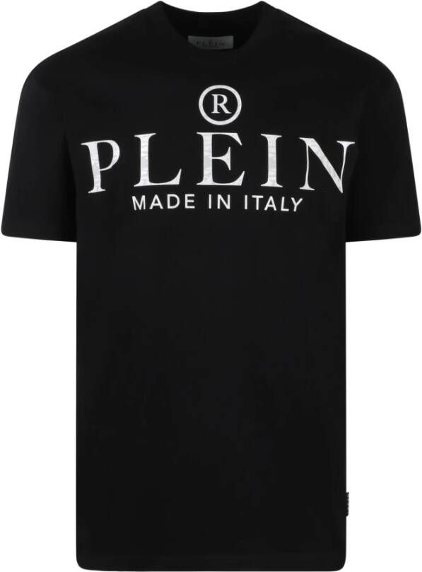 Philipp Plein Iconic Plein Logo Print T-Shirt Zwart Heren