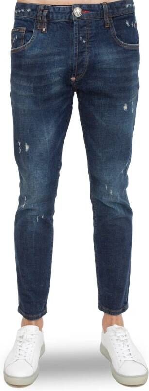 Philipp Plein Slim-Fit Denim BLU Denim Jeans Blauw Heren