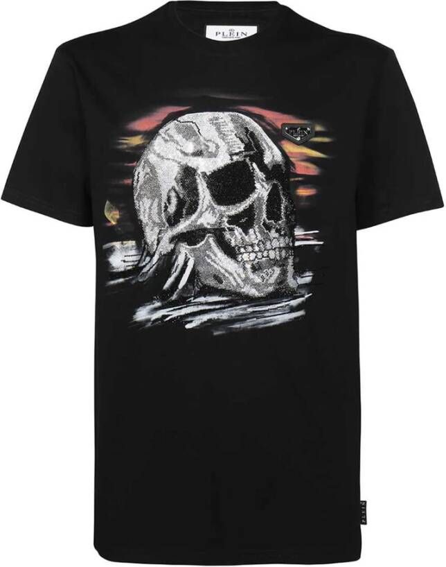 Philipp Plein Katoenen T-Shirt Aaac UTK 0114 Zwart Heren