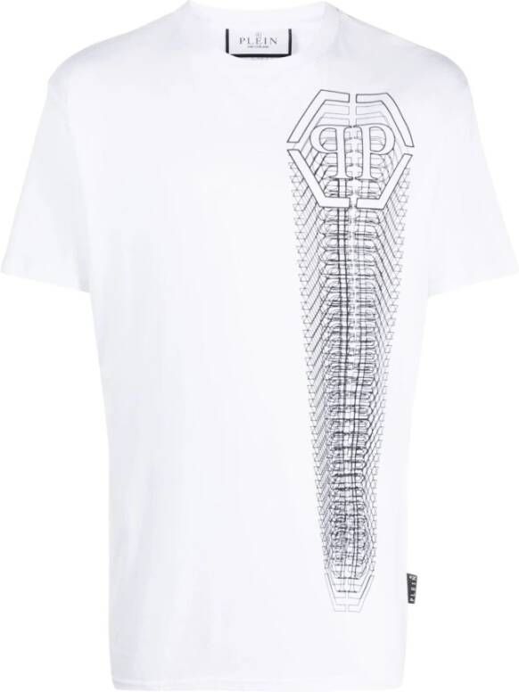 Philipp Plein Klassiek Ronde-Hals T-Shirt Wit Heren