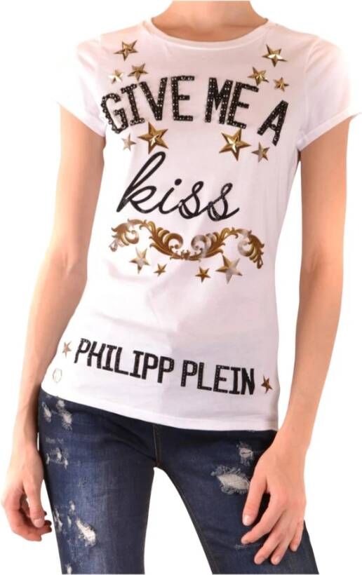 Philipp Plein Klassiek Wit Katoenen Dames T-Shirt Wit Dames