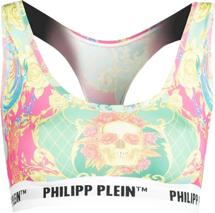 Philipp Plein Kleurrijk Bedrukt 2-Pack Bh Set Groen Dames