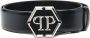 Philipp Plein logo-plaque lederen Riem Black Heren - Thumbnail 1