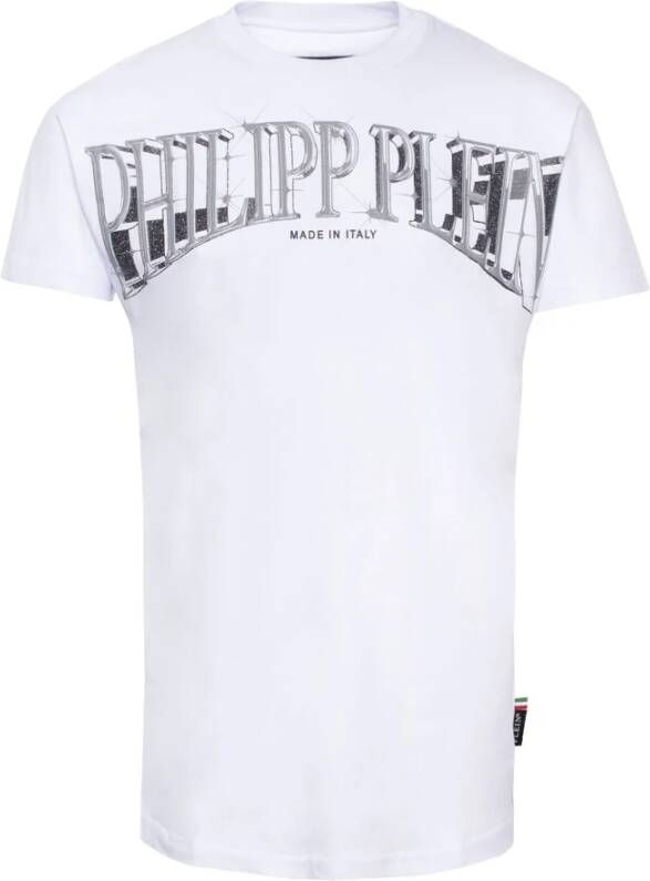 Philipp Plein Logo-Print Katoenen T-Shirt Wit Heren