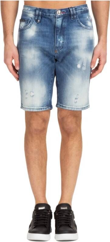 Philipp Plein menn shorts Bermuda Blauw Heren