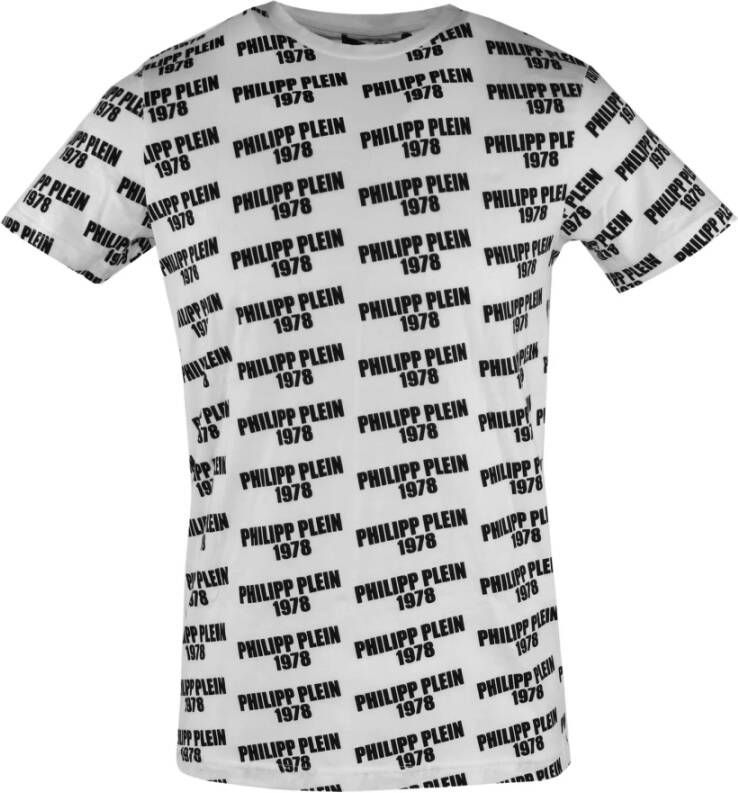 Philipp Plein Heren T-shirt uit de Lente Zomer Collectie Wit Heren
