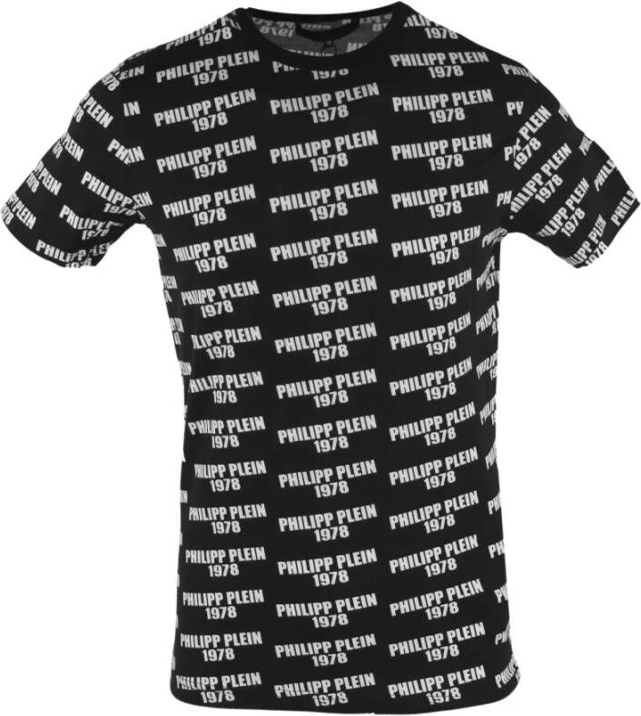 Philipp Plein Hoogwaardig Logo Print T-Shirt Utpg21 Zwart Heren