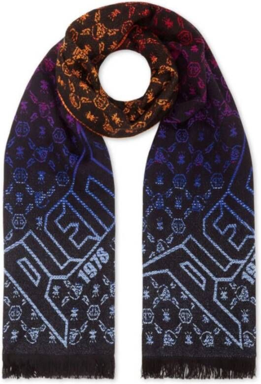 Philipp Plein Multicolore Monogram All Over Sjaal Meerkleurig Unisex