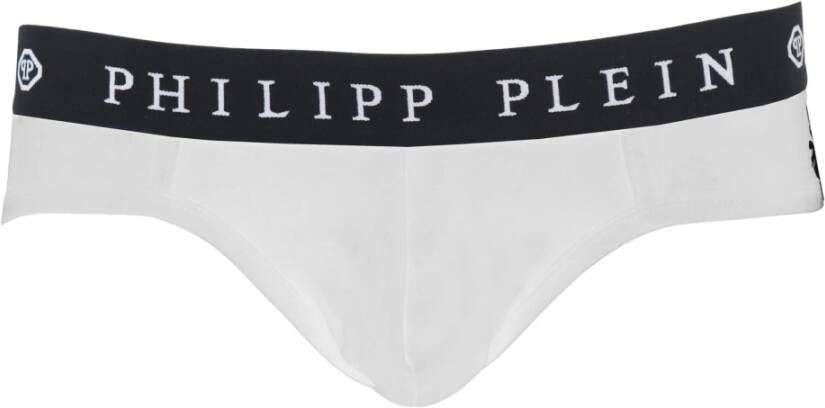 Philipp Plein Elastische Boxershorts Wit (2-Pack) White Heren