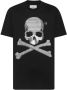 Philipp Plein Origineel Katoenen T-shirt met Kristallen Skull & Bear Black Heren - Thumbnail 1