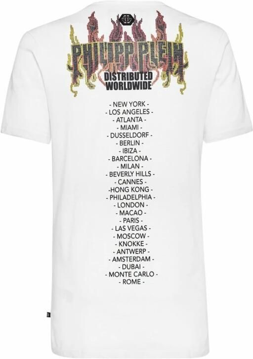 Philipp Plein F White T-Shirt Unisex Handwas Italiaans Gemaakt White Heren - Foto 5