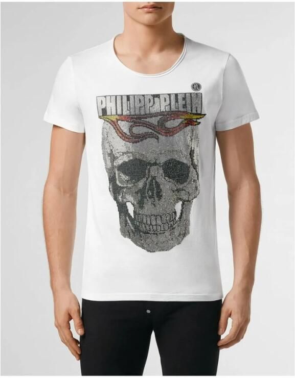 Philipp Plein F White T-Shirt Unisex Handwas Italiaans Gemaakt White Heren - Foto 2