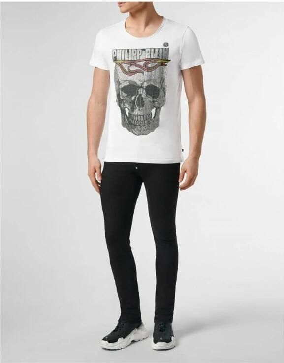 Philipp Plein F White T-Shirt Unisex Handwas Italiaans Gemaakt White Heren - Foto 4