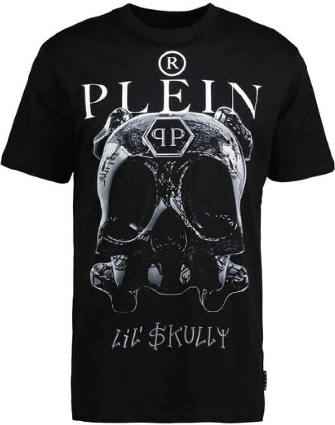 Philipp Plein Round Neck Monsters T -shirt Zwart Heren