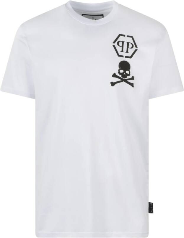 Philipp Plein Skull Bones T-Shirt Stijlvol en Comfortabel Wit Heren