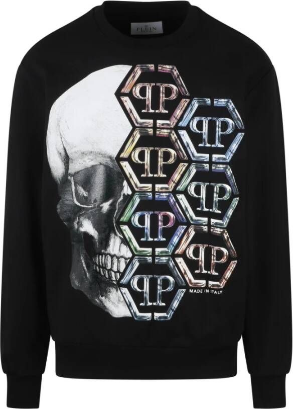 Philipp Plein Skull Print Crewneck Sweatshirt Zwart Heren