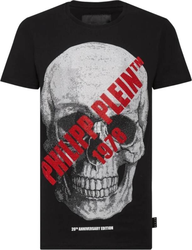 Philipp Plein Zwart T-shirt SS 16 met schedel Black Heren