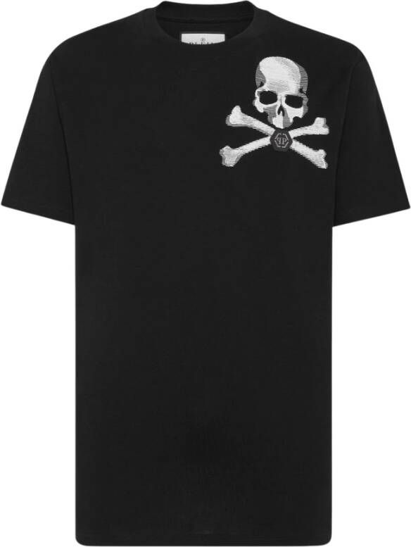 Philipp Plein Skullamp;Bones Ronde Hals T-Shirt Zwart Heren