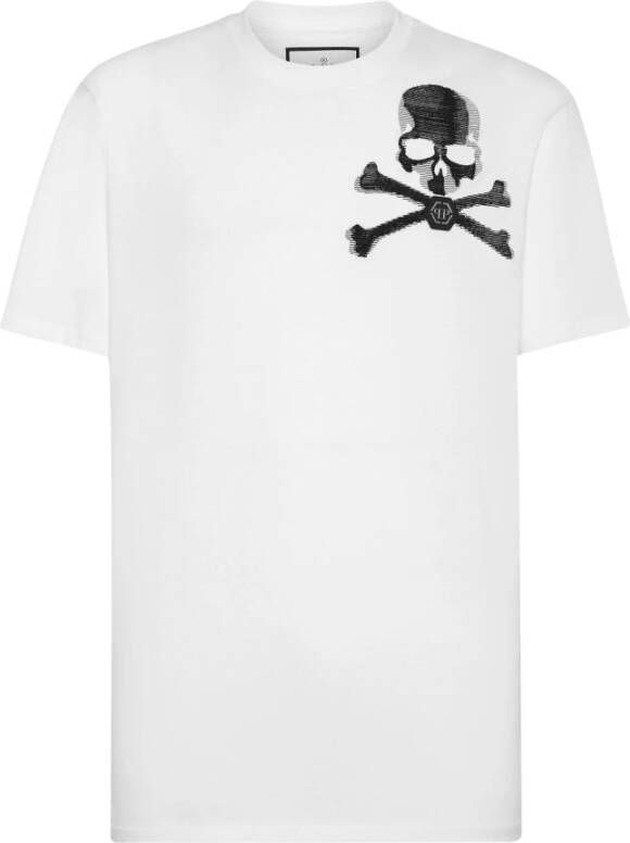 Philipp Plein SkullBones Rebel T-Shirt Wit Heren