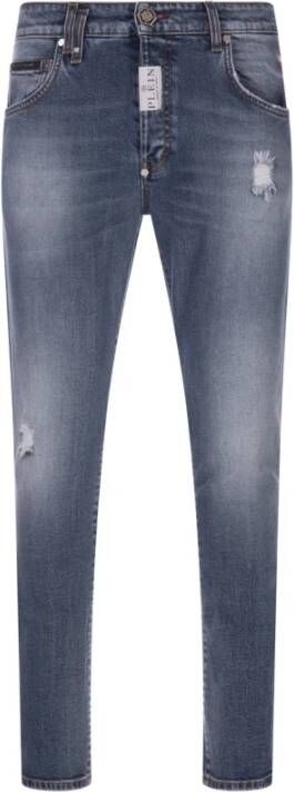 Philipp Plein Blauwe Marlin Slim-Fit Jeans Blauw Heren