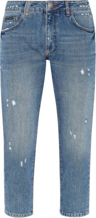 Philipp Plein Slim-Fit Jeans Collectie Blauw Heren