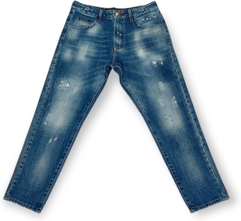 Philipp Plein Slim-Fit Jeans Collectie Blauw Heren