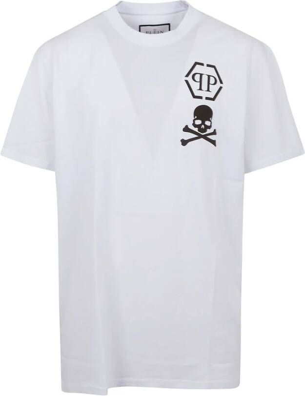 Philipp Plein SS SkullBo Ronde Hals T-shirt Wit Heren