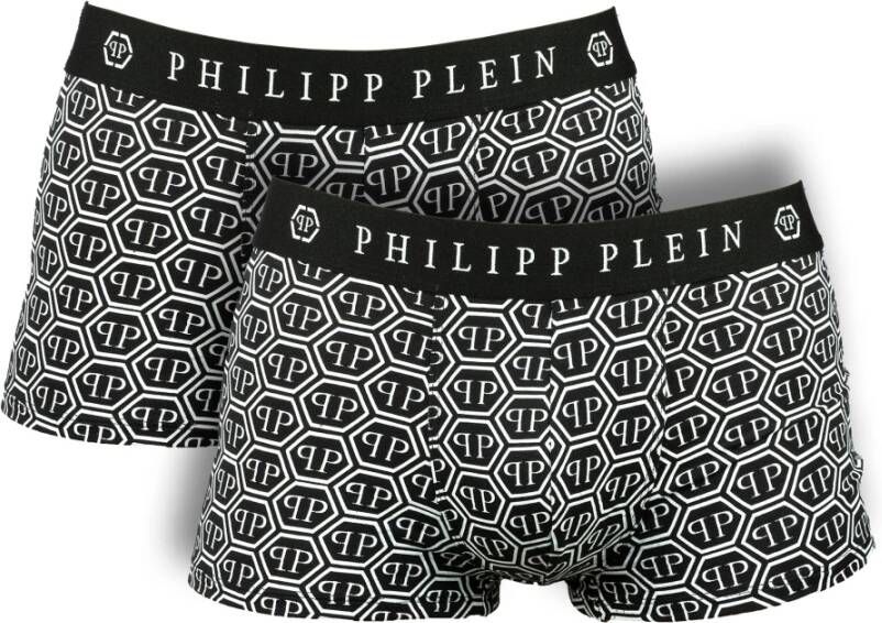 Philipp Plein Stijlvolle Heren Onderbroeken Logopatroon Zwart Heren