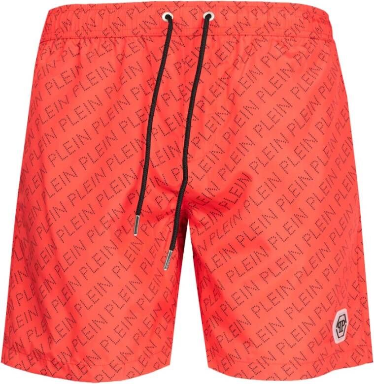 Philipp Plein Strandkleding Shorts met Verstelbaar Koord Rood Heren