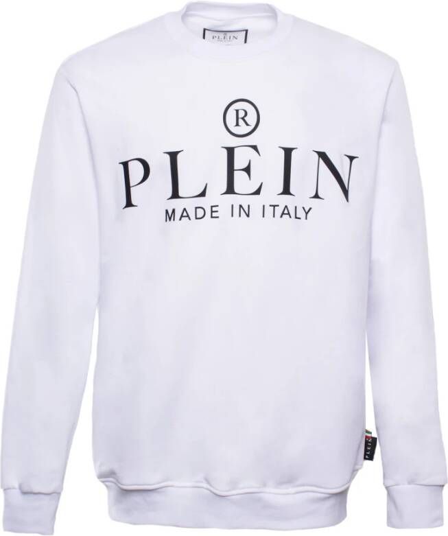 Philipp Plein Logo-print katoenen sweatshirt White Heren