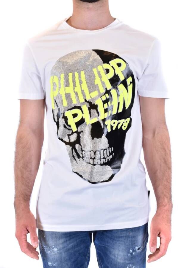 Philipp Plein T-shirt met schedelprint Wit Heren