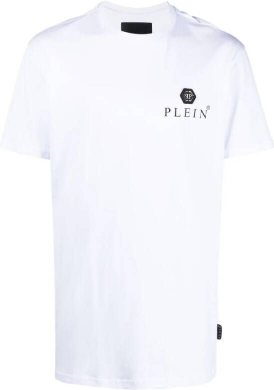 Philipp Plein T-shirt ronde nek ss zeshoek Wit Heren