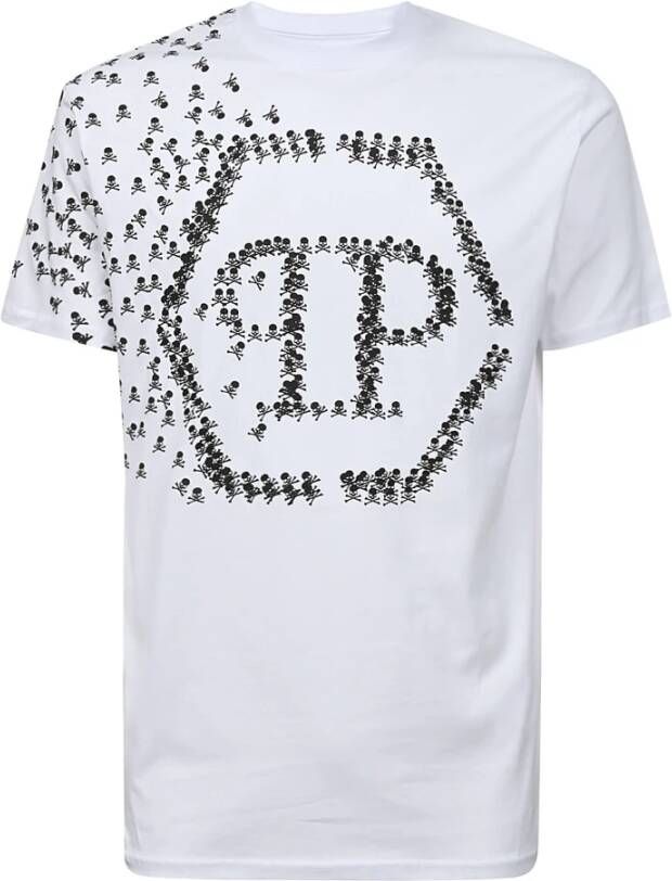 Philipp Plein Witte T-shirt voor heren Klassieke stijl Wit Heren