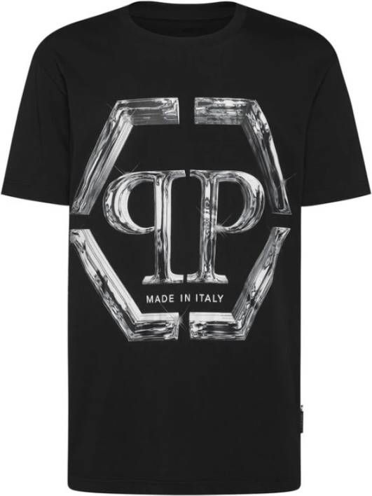 Philipp Plein Zwarte T-shirts en Polos Black Heren