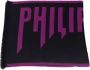 Philipp Plein Heren Sjaal met Franjes voor Wintergarderobe Upgrade Purple Heren - Thumbnail 1