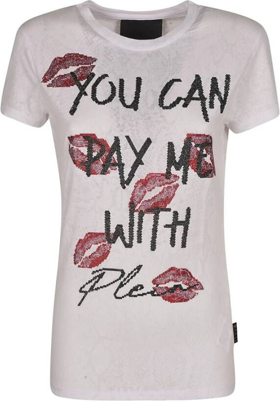 Philipp Plein Witte Stijlvolle T-Shirt voor Vrouwen Wit Dames
