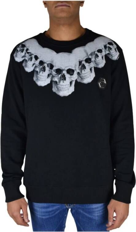 Philipp Plein Zwart Skull Sweatshirt LS Zwart Heren