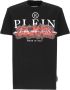 Philipp Plein Zwarte katoenen Mant-Shirt met Glass Logo Zwart Heren - Thumbnail 1