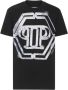 Philipp Plein Zwarte katoenen T-shirt met iconisch logo Zwart Heren - Thumbnail 1