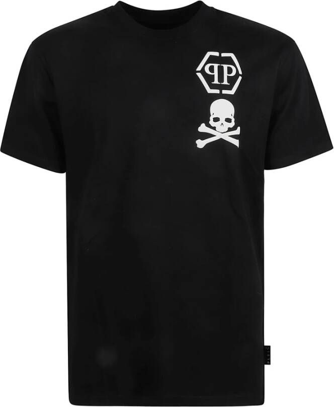 Philipp Plein Zwarte SkullBones T-shirt voor Heren Zwart Heren