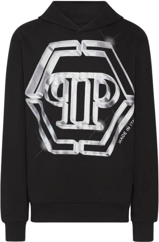 Philipp Plein Zwarte truien met capuchon Zwart Heren