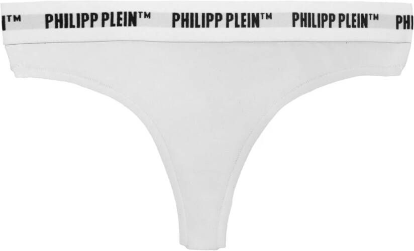 Philipp Plein Katoenen Thong Ondergoed Set voor Vrouwen White Dames