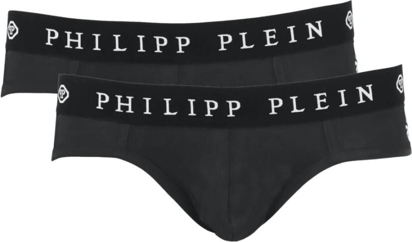 Philipp Plein Zwarte katoenen boxershorts met merklogo Black Heren