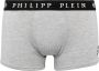 Philipp Plein Boxerset 2-Pack Hoogwaardig katoen Elastische tailleband Grijs Heren - Thumbnail 3