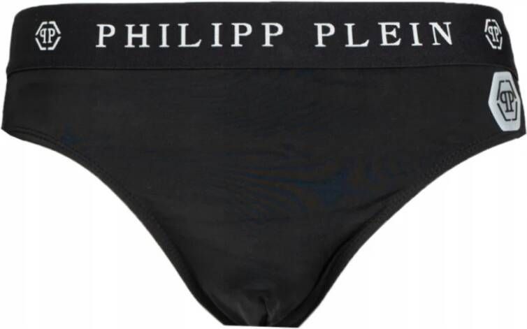 Philipp Plein Stijlvolle zwembroek met comfortabele pasvorm en luxe details Black Heren