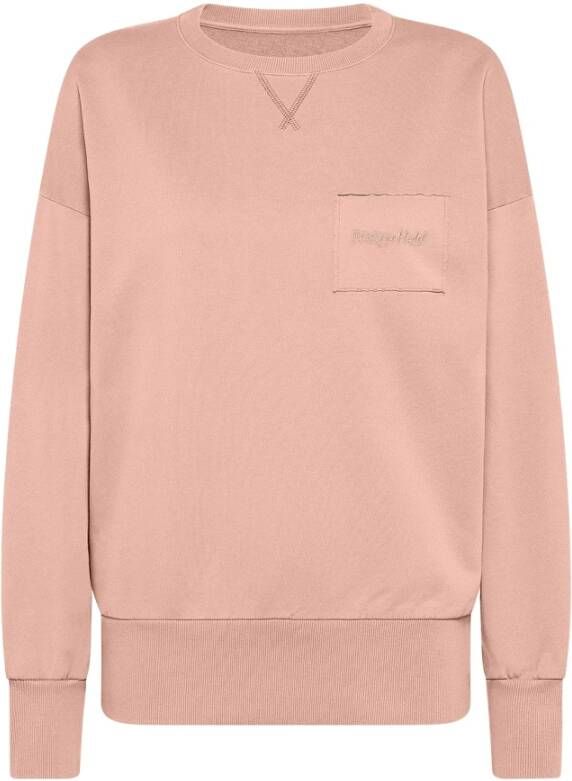 Philippe Model Brigitte Crew Sweatshirt Italiaans Vakmanschap Oversized Fit Pink Dames